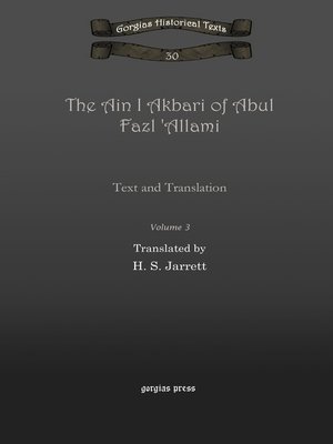 cover image of The Ain I Akbari of Abul Fazl 'Allami